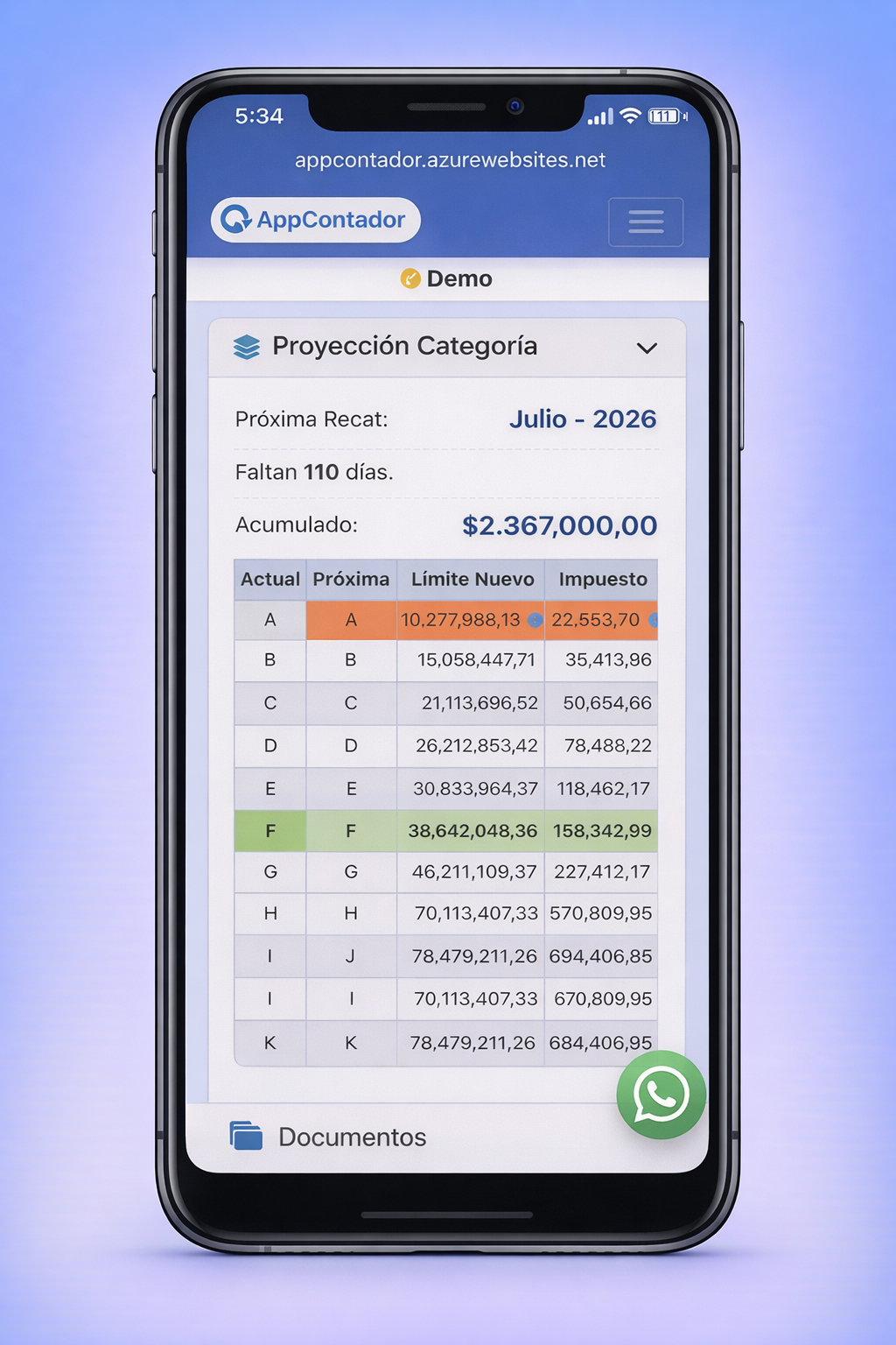 APPContador - Plan Monotributo simple