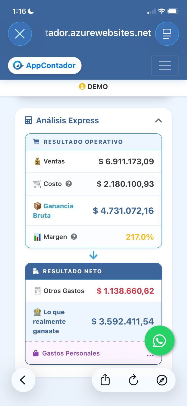 Análisis Express RI