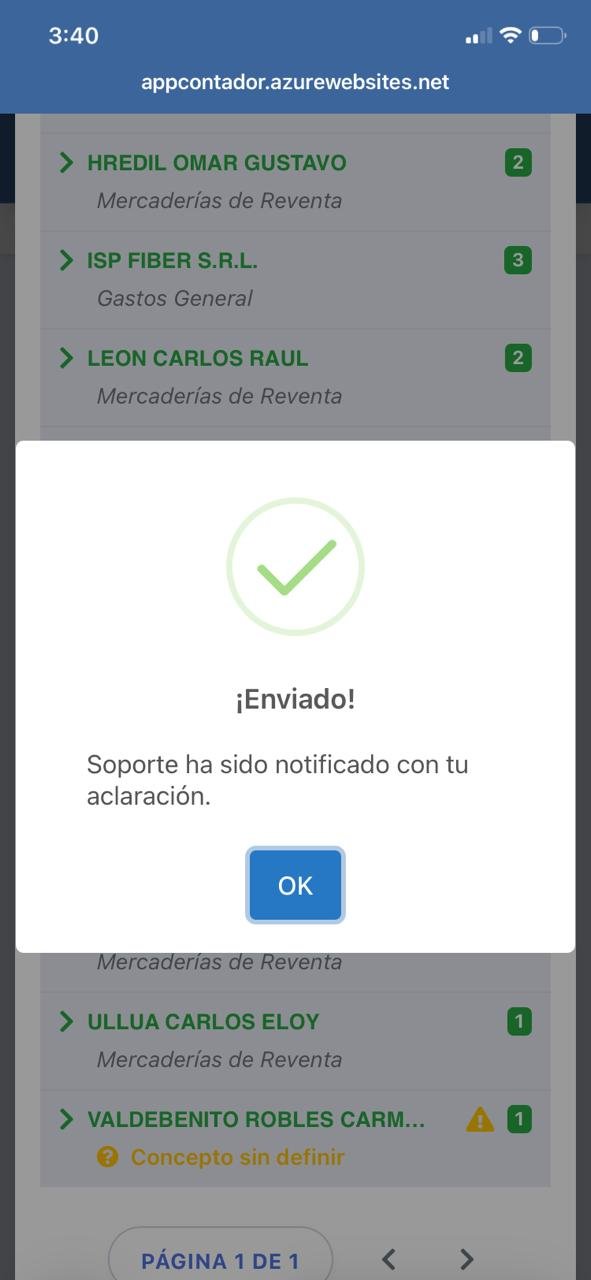 Confirmación enviado