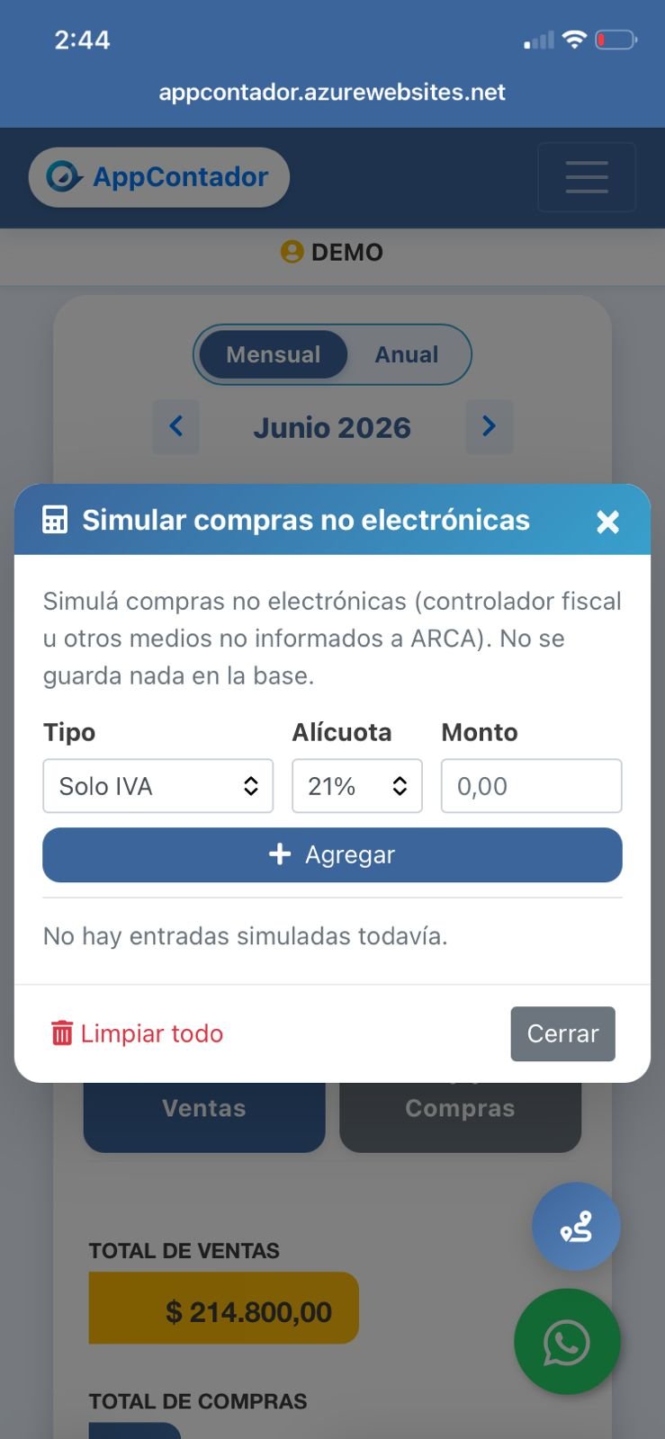 Simular compras no electrónicas